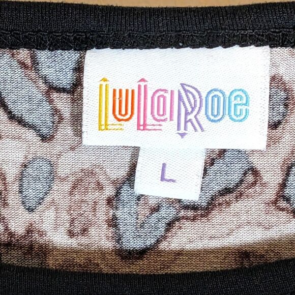LuLaRoe Leopard Print Randy T Dress Size Large - Picture 5 of 9